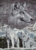 Kuscheldecke mit Motiv Silber Wolf  200x160cm