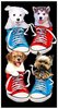 Handtuch Strandtuch Badehandtuch Saunatuch Motiv Hunde / Dogs in Sneakers 150x70cm